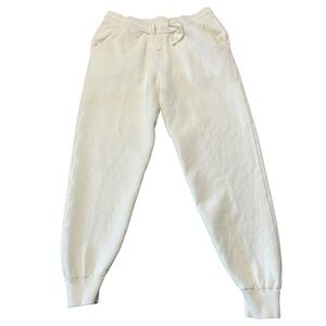 Tommy John Joggers Women’s Medium Cream Waffle Knit Winter Pants